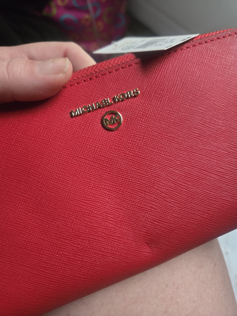 Michael Kors Red Zip-Around Leather Wallet - Picture 6 of 7